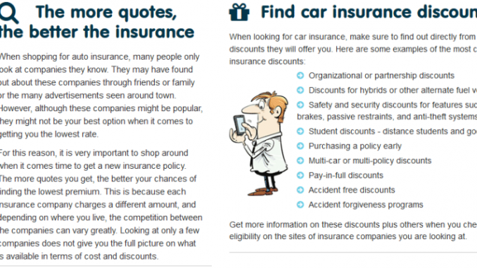 Find Discounts Through Auto Insurance Quotes